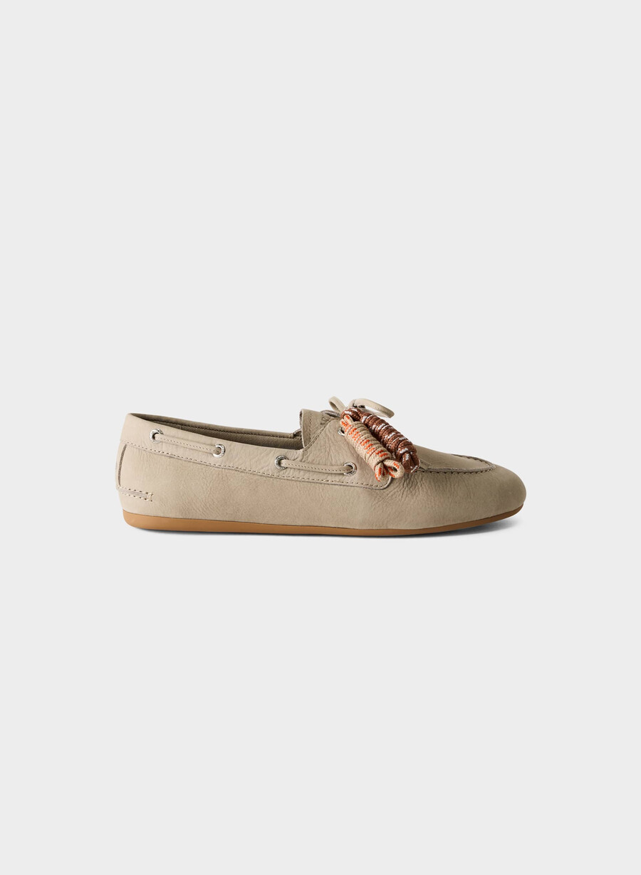 sperry x aritzia slim bootsschuh – nubukleder farbe beige