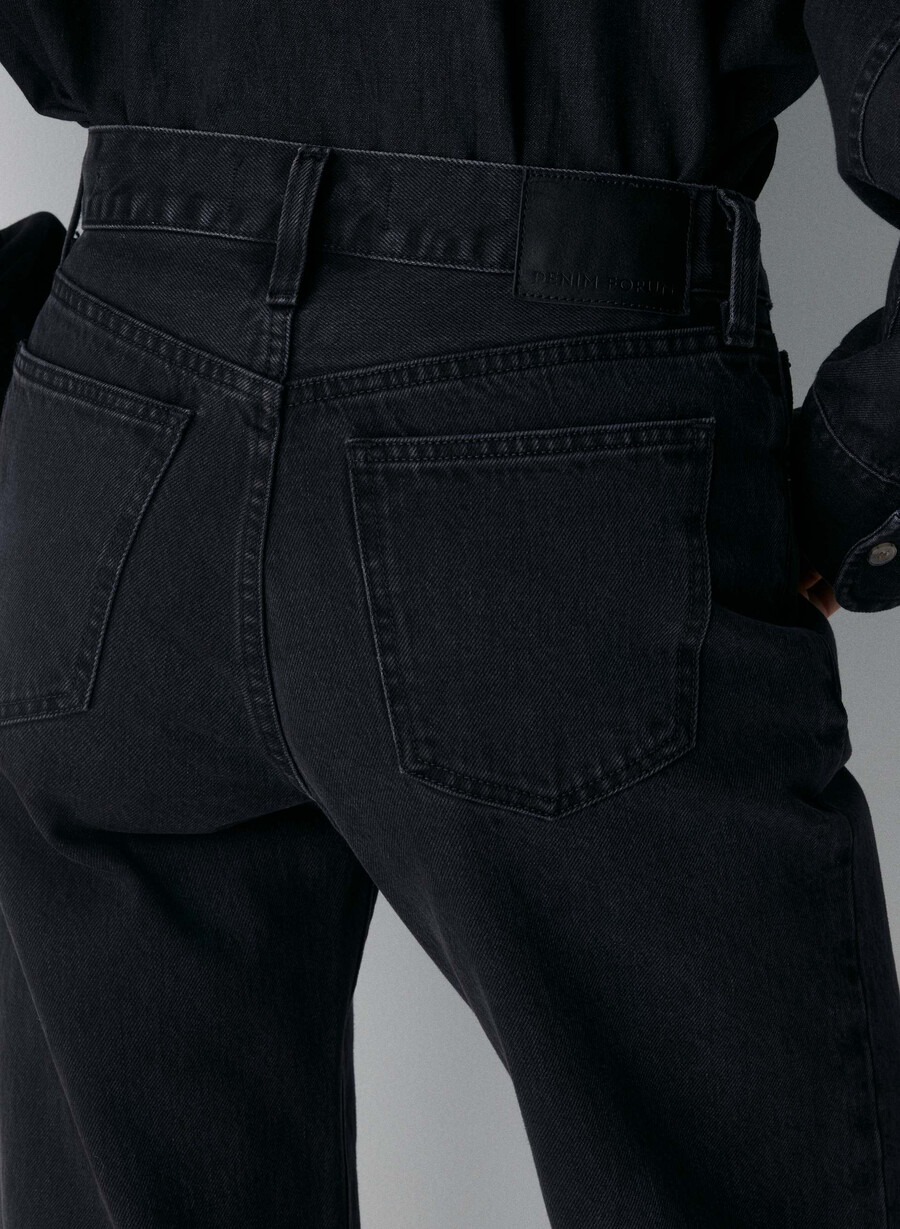 denim forum the farrah lo-rise wide jeans schwarzer eyeliner