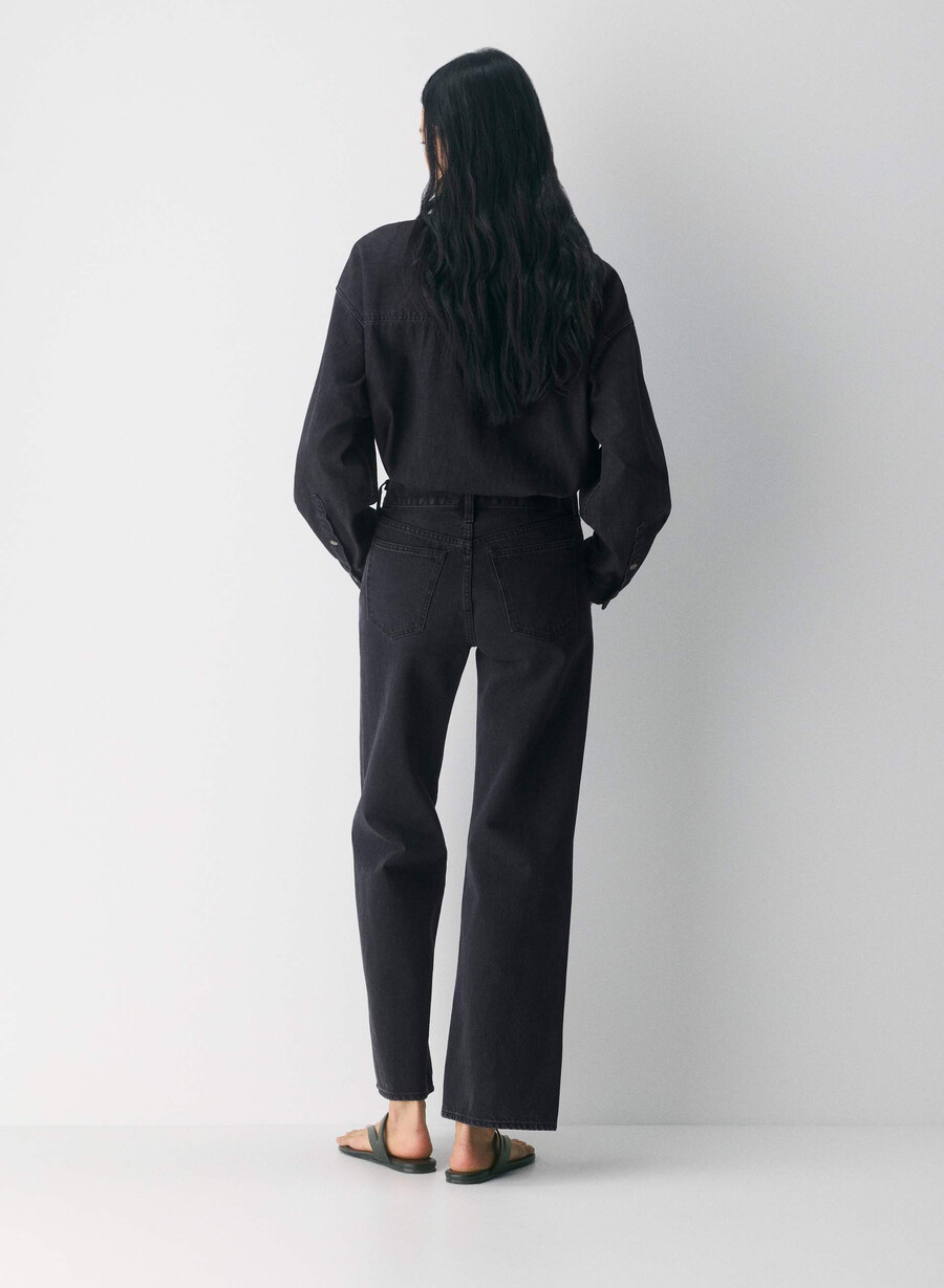 denim forum the farrah lo-rise wide jeans schwarzer eyeliner