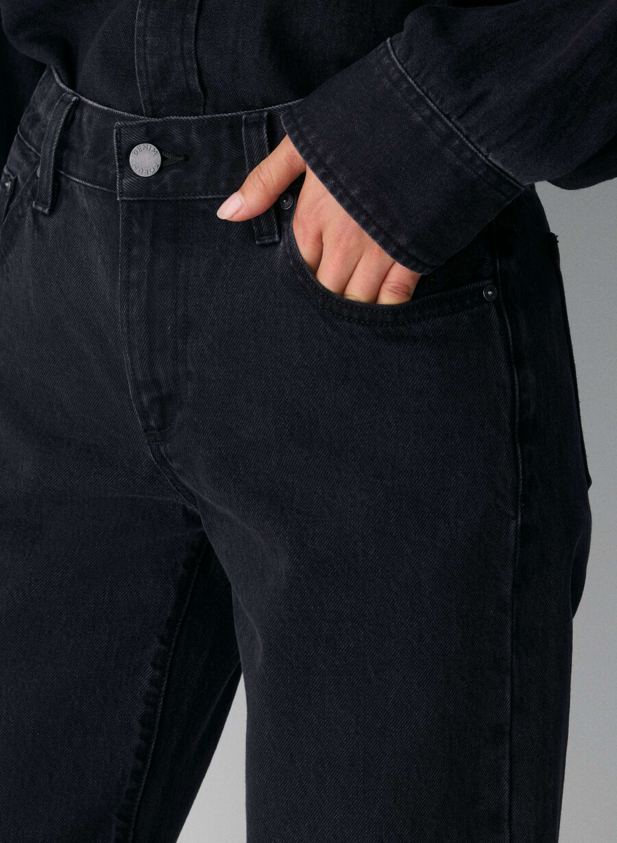denim forum the farrah lo-rise wide jeans schwarzer eyeliner
