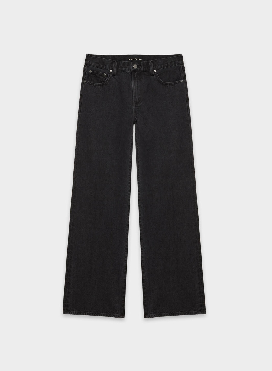 denim forum the farrah lo-rise wide jeans schwarzer eyeliner