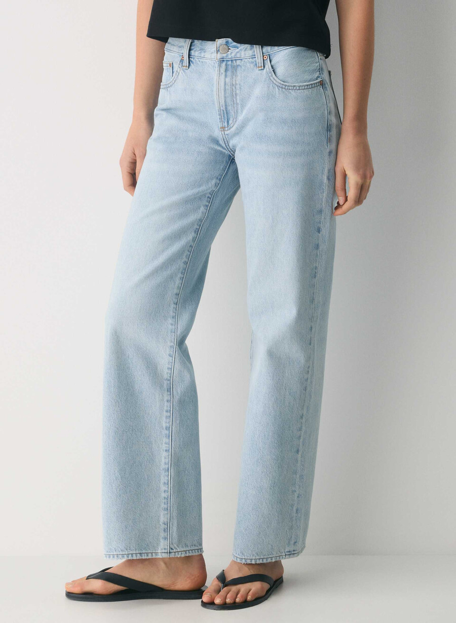 denim forum die farrah lo-rise wide jeans 15 yrs brl thr bleu