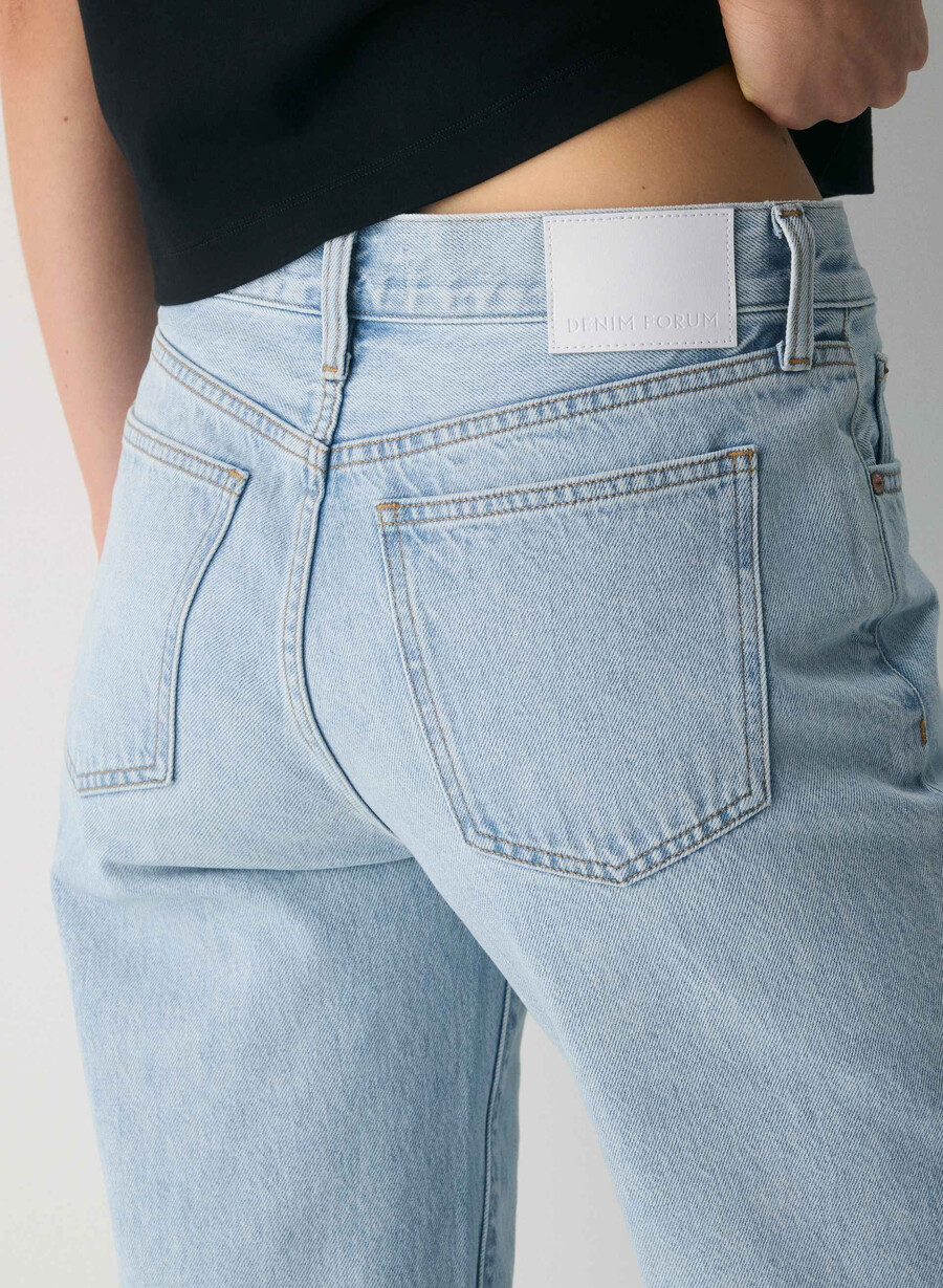 denim forum die farrah lo-rise wide jeans 15 yrs brl thr bleu