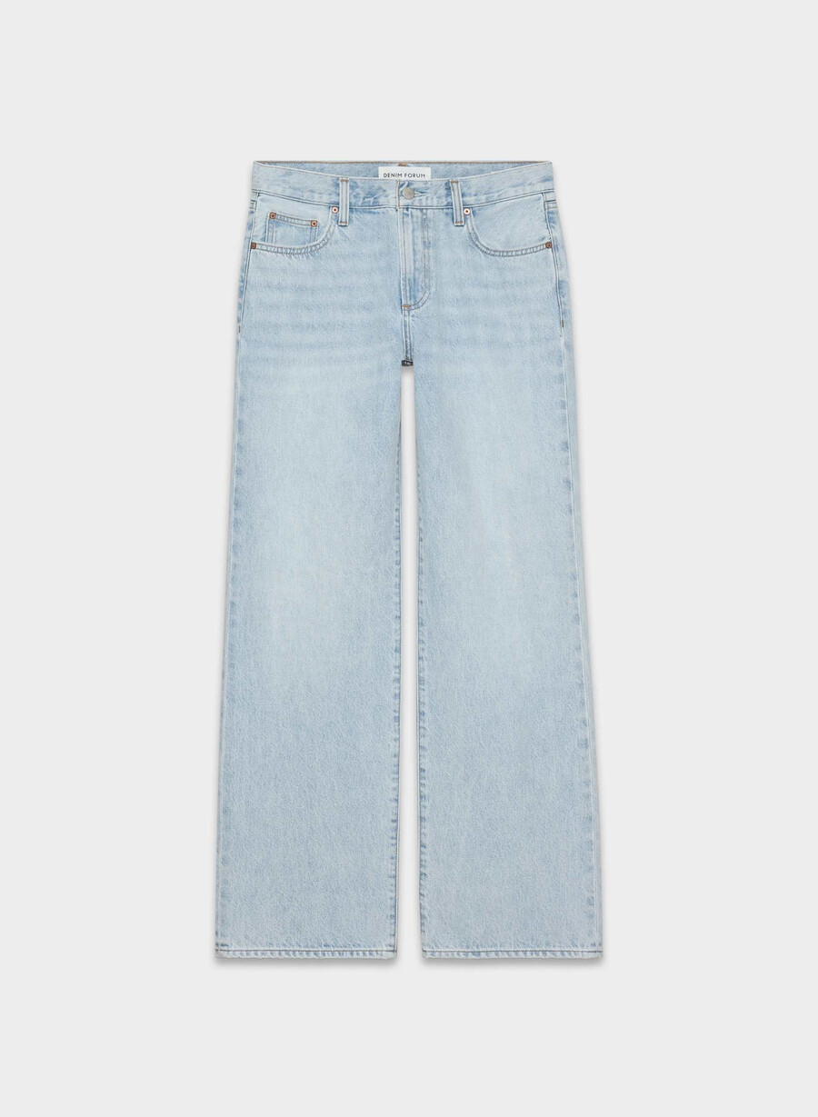 denim forum die farrah lo-rise wide jeans 15 yrs brl thr bleu