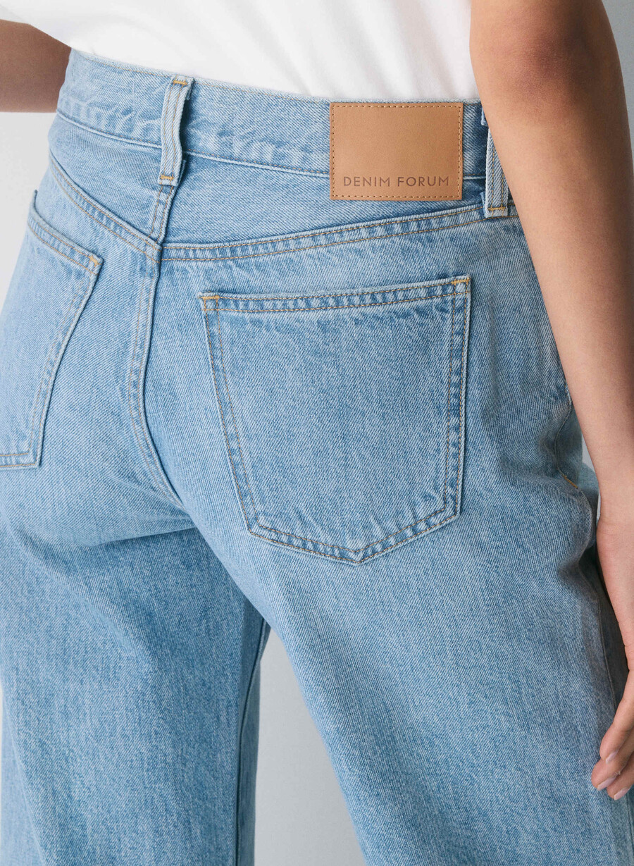 denim forum die farrah lo-rise wide jeans 7 yrs bleu taboo