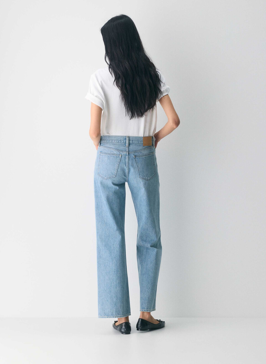 denim forum die farrah lo-rise wide jeans 7 yrs bleu taboo