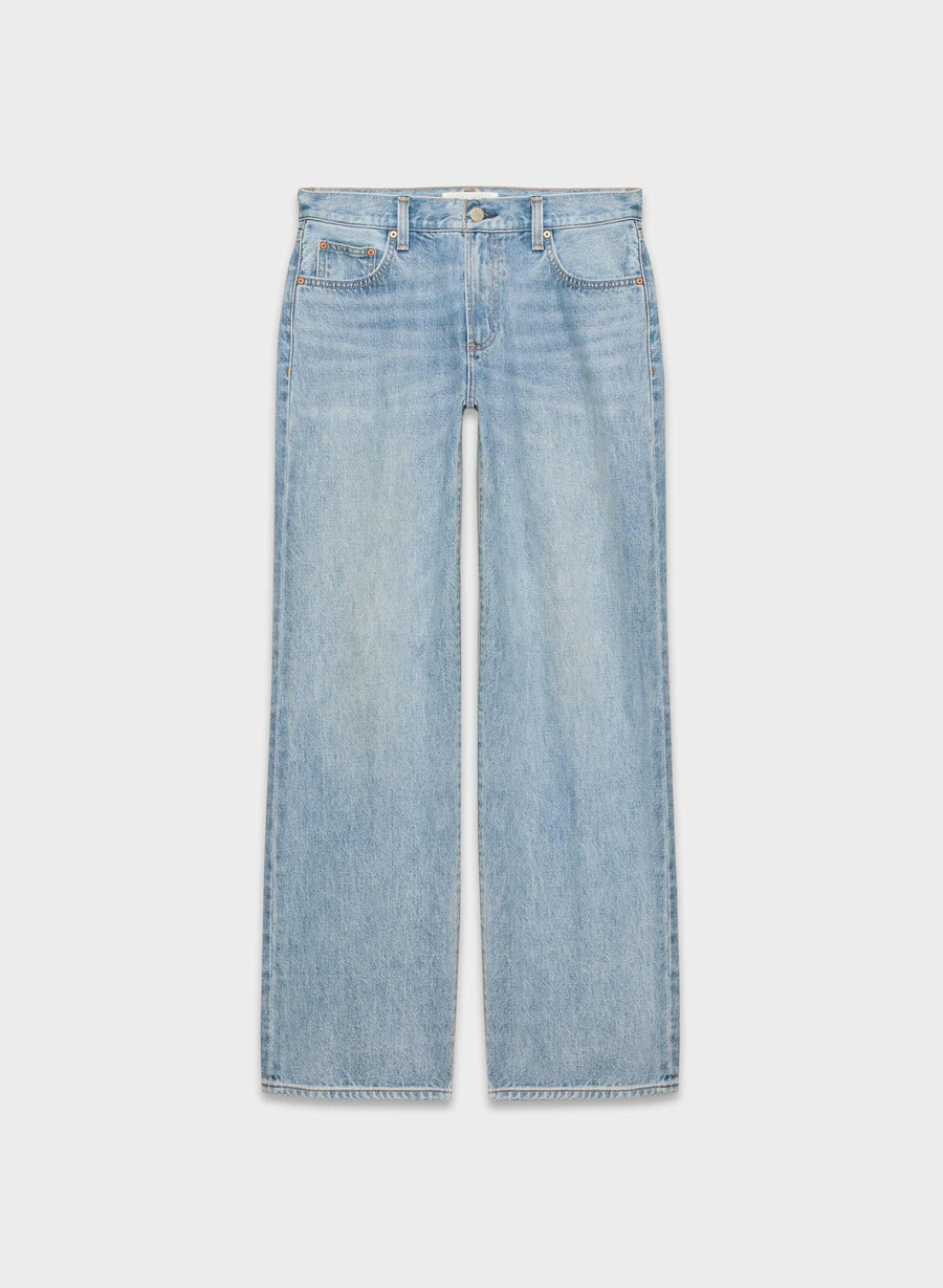 denim forum die farrah lo-rise wide jeans 7 yrs bleu taboo