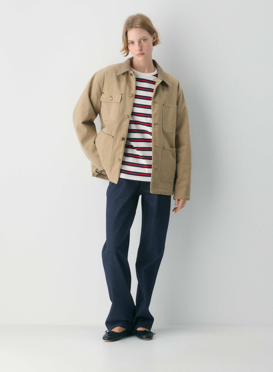 barnett arbeitsjacke vintage tan khaki