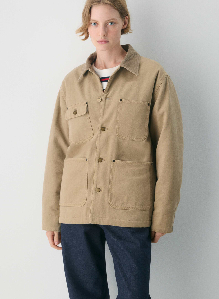 barnett arbeitsjacke vintage tan khaki