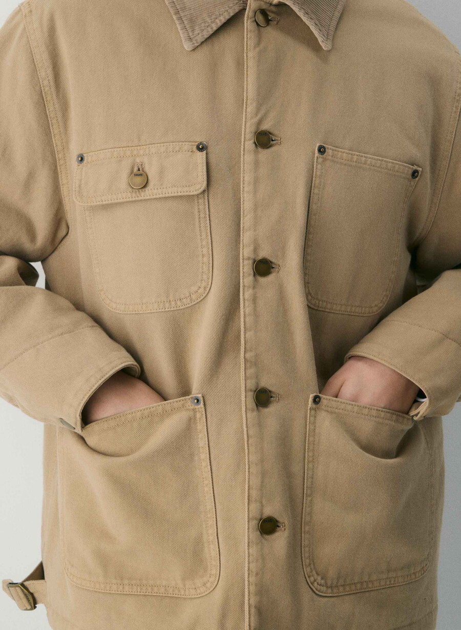 barnett arbeitsjacke vintage tan khaki