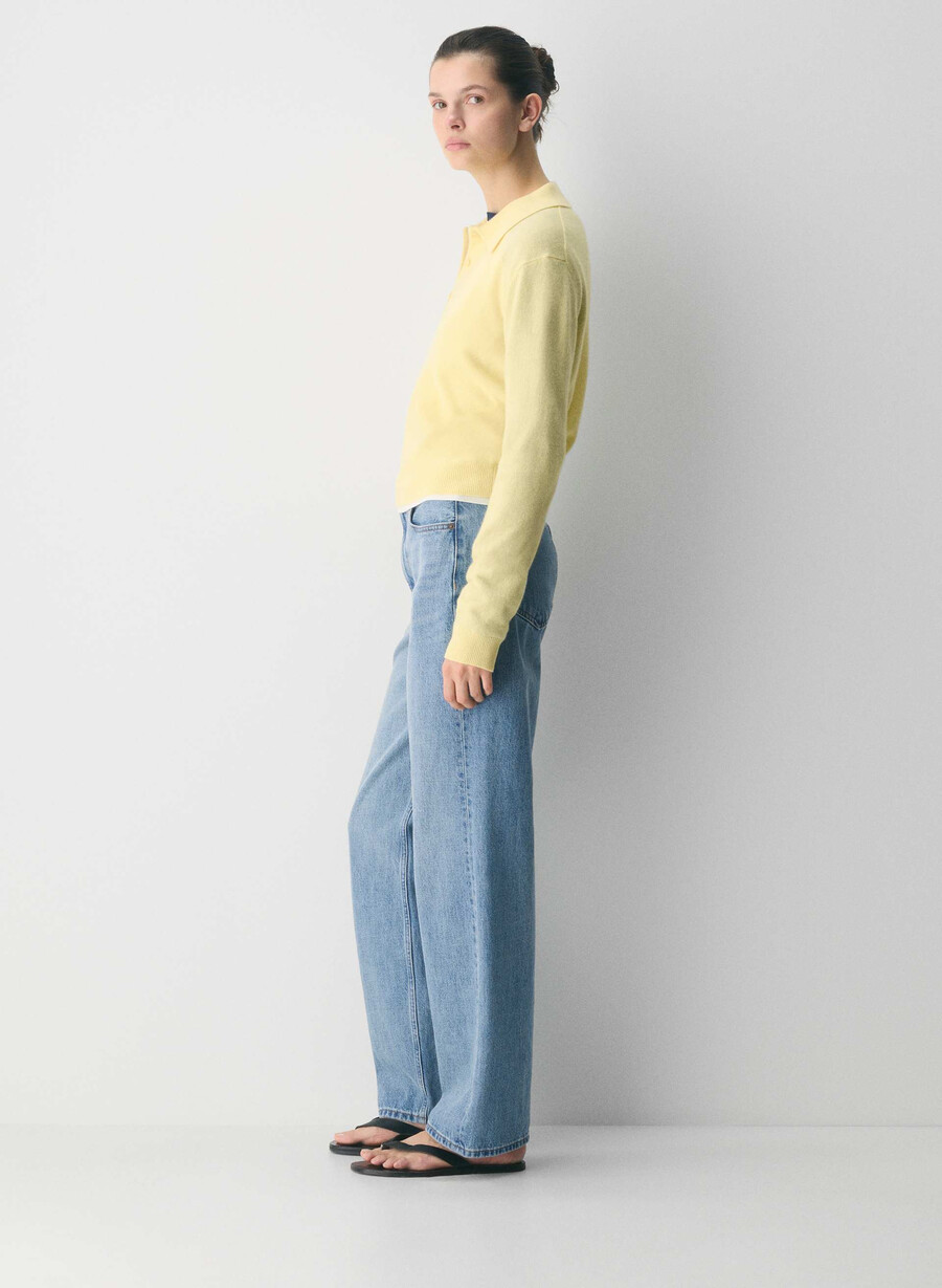 bare cashmere provenance polo langarm lemonade