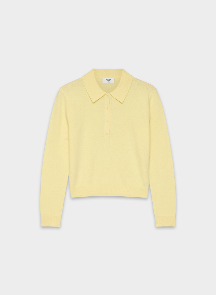 bare cashmere provenance polo langarm lemonade