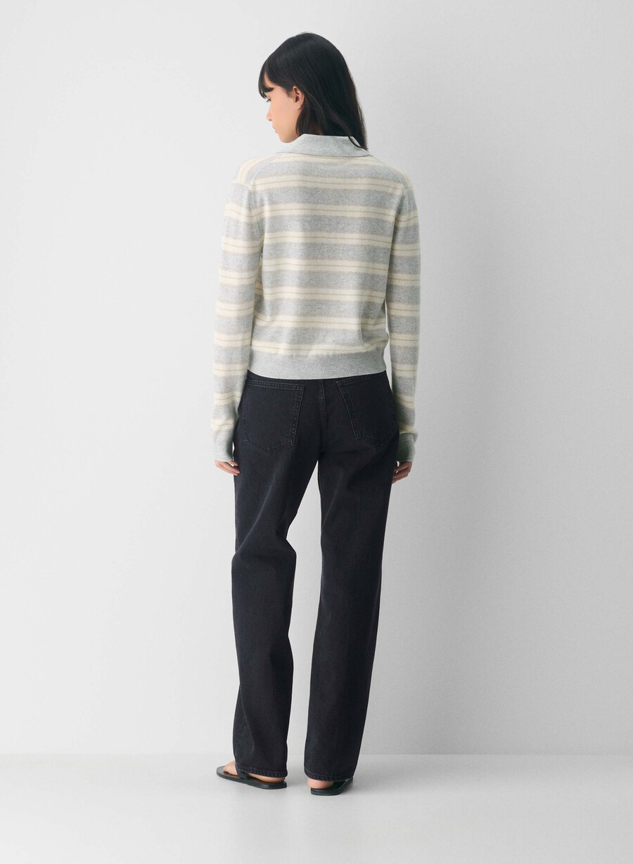 bare cashmere provenance polo langarmshirt h chrome light birc