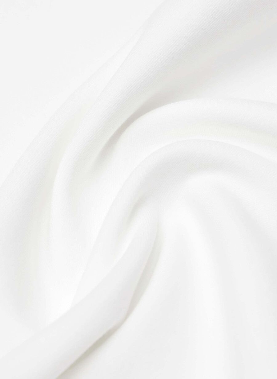 interlock baumwoll-top mit schriftzug weiss