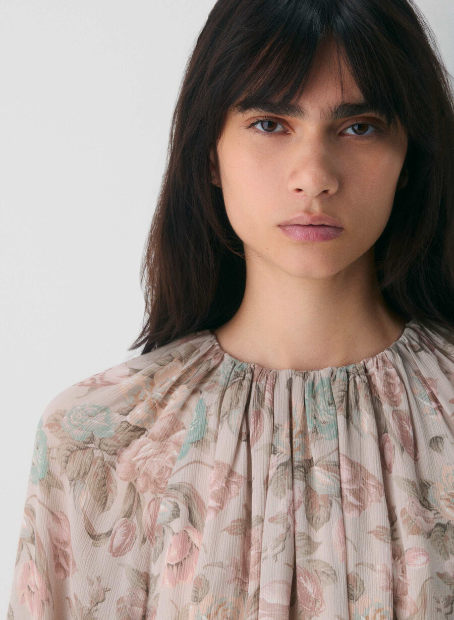 monet bluse altrosa mehrfarbig