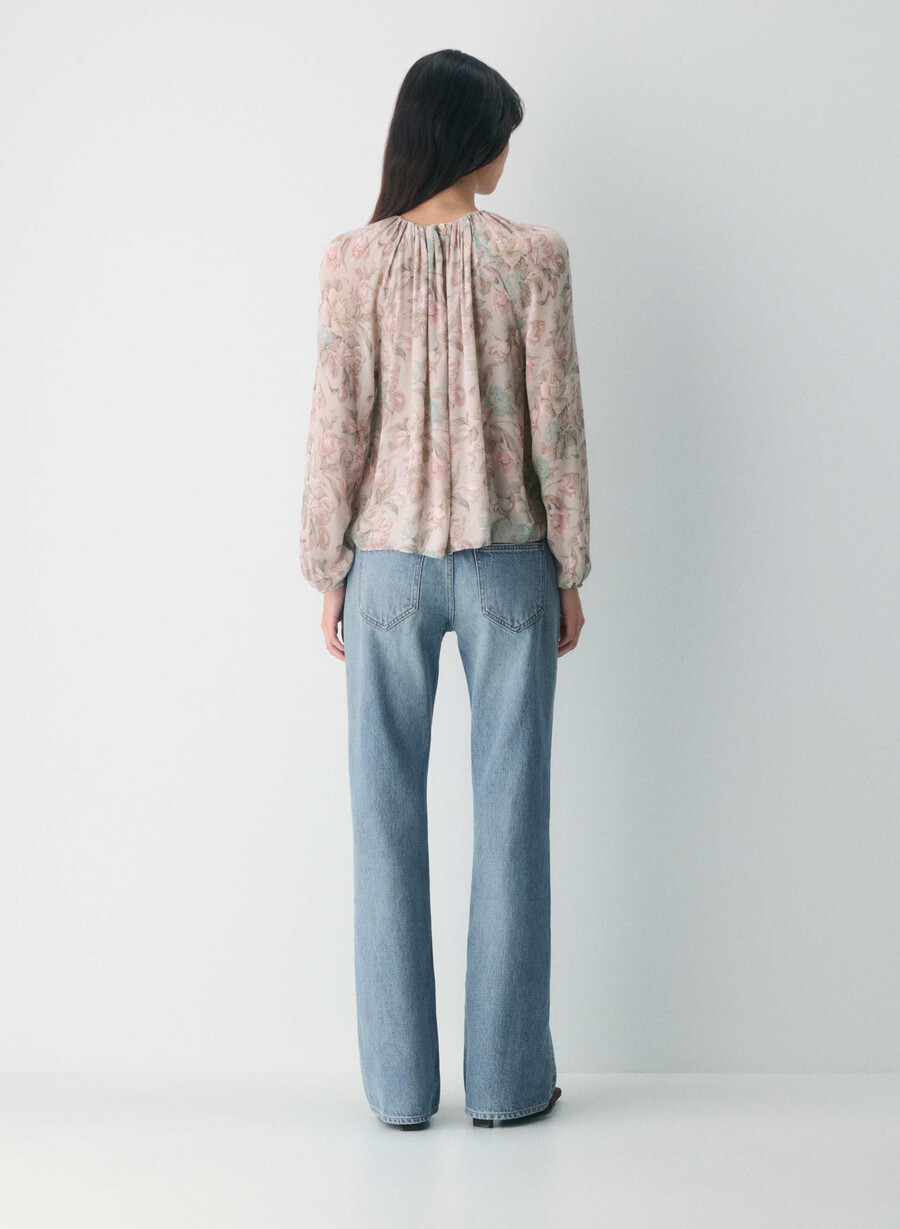 monet bluse altrosa mehrfarbig