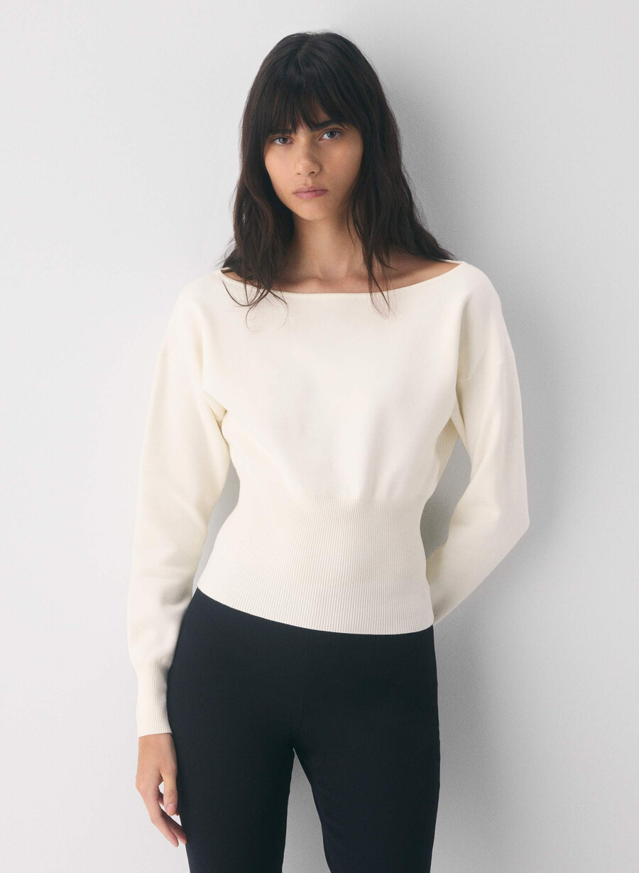 crescendo sweater - wonder yarn villa blue