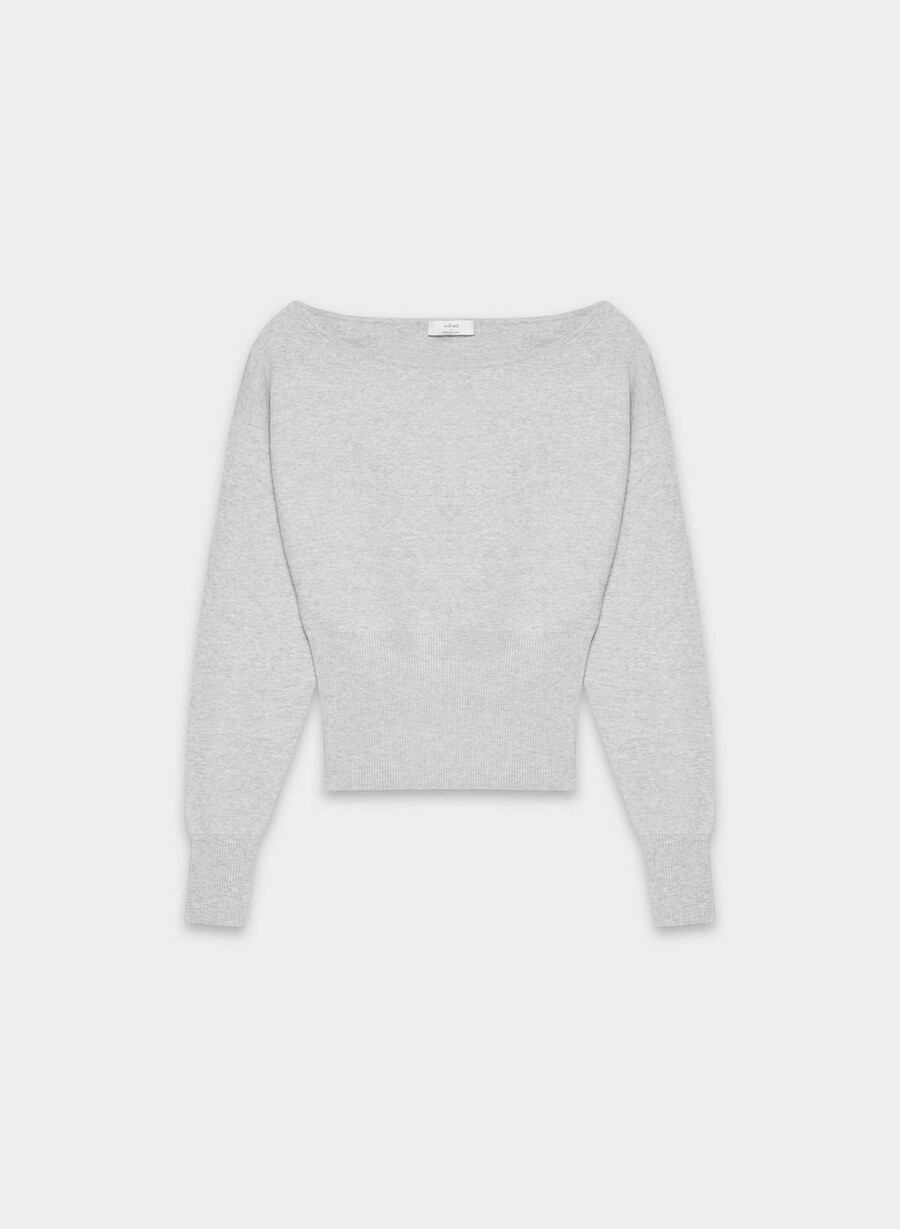 crescendo pullover - wonder yarn heather chrome