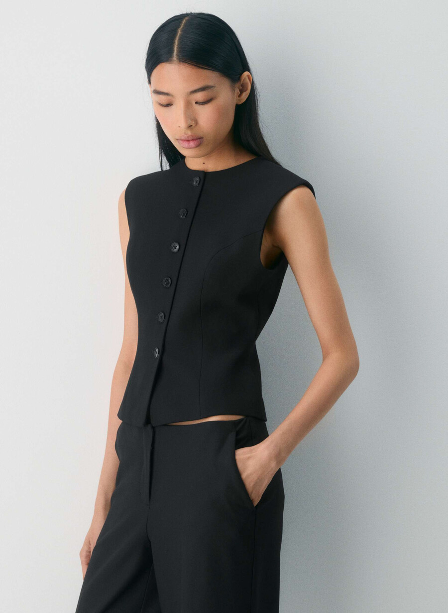 duett-weste - twill schwarz