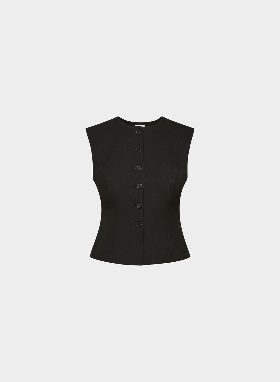 duett-weste - twill schwarz