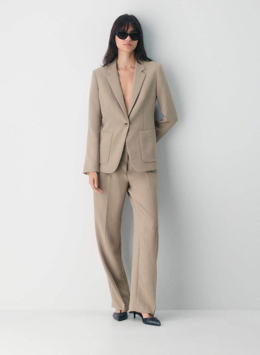 augusta blazer – crepette nomad taupe