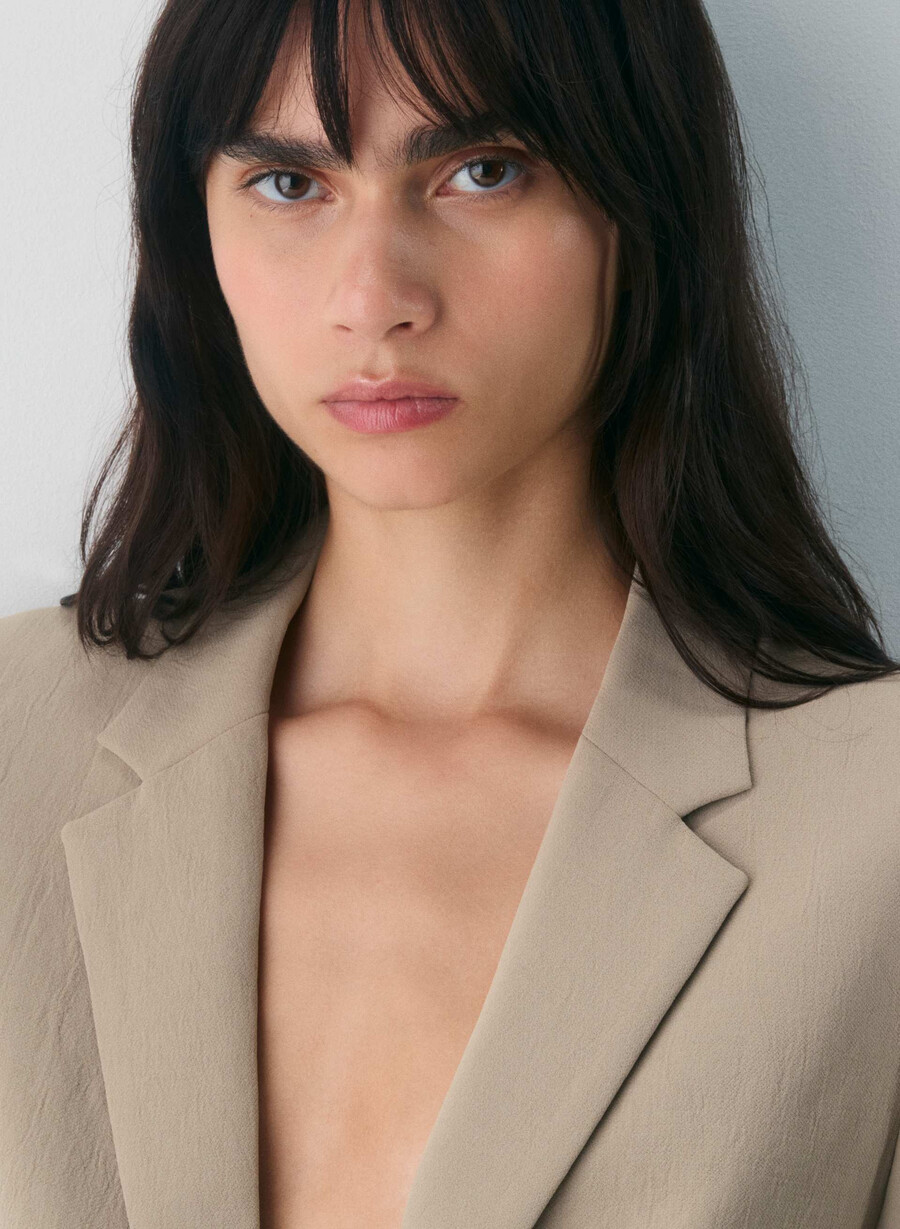 augusta blazer – crepette nomad taupe