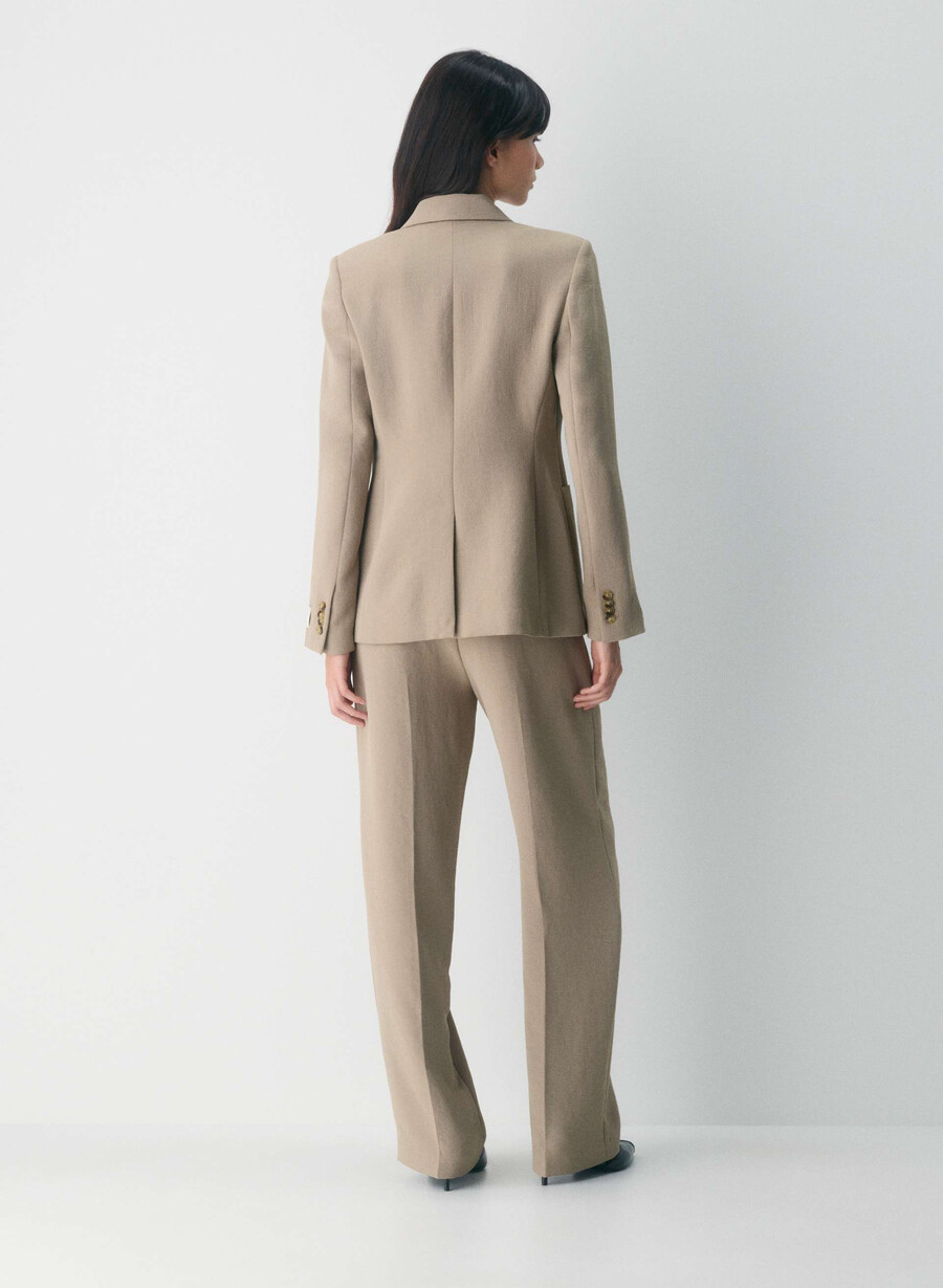 augusta blazer – crepette nomad taupe
