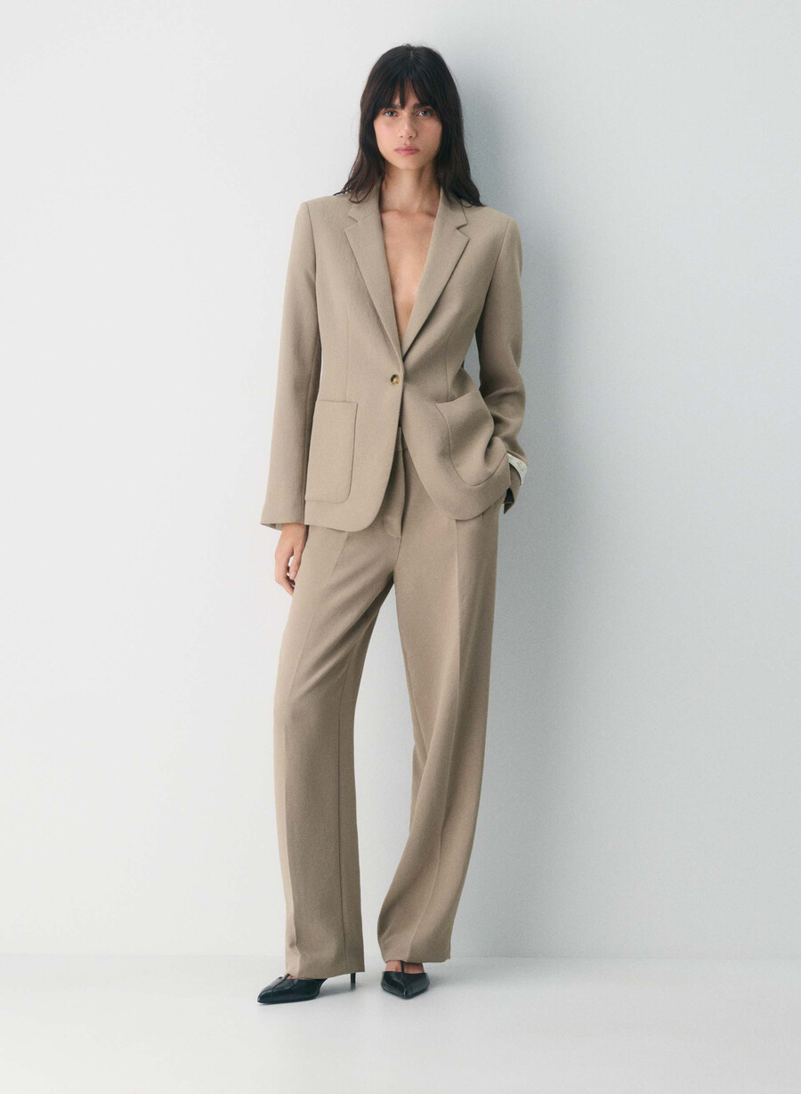 augusta blazer – crepette nomad taupe