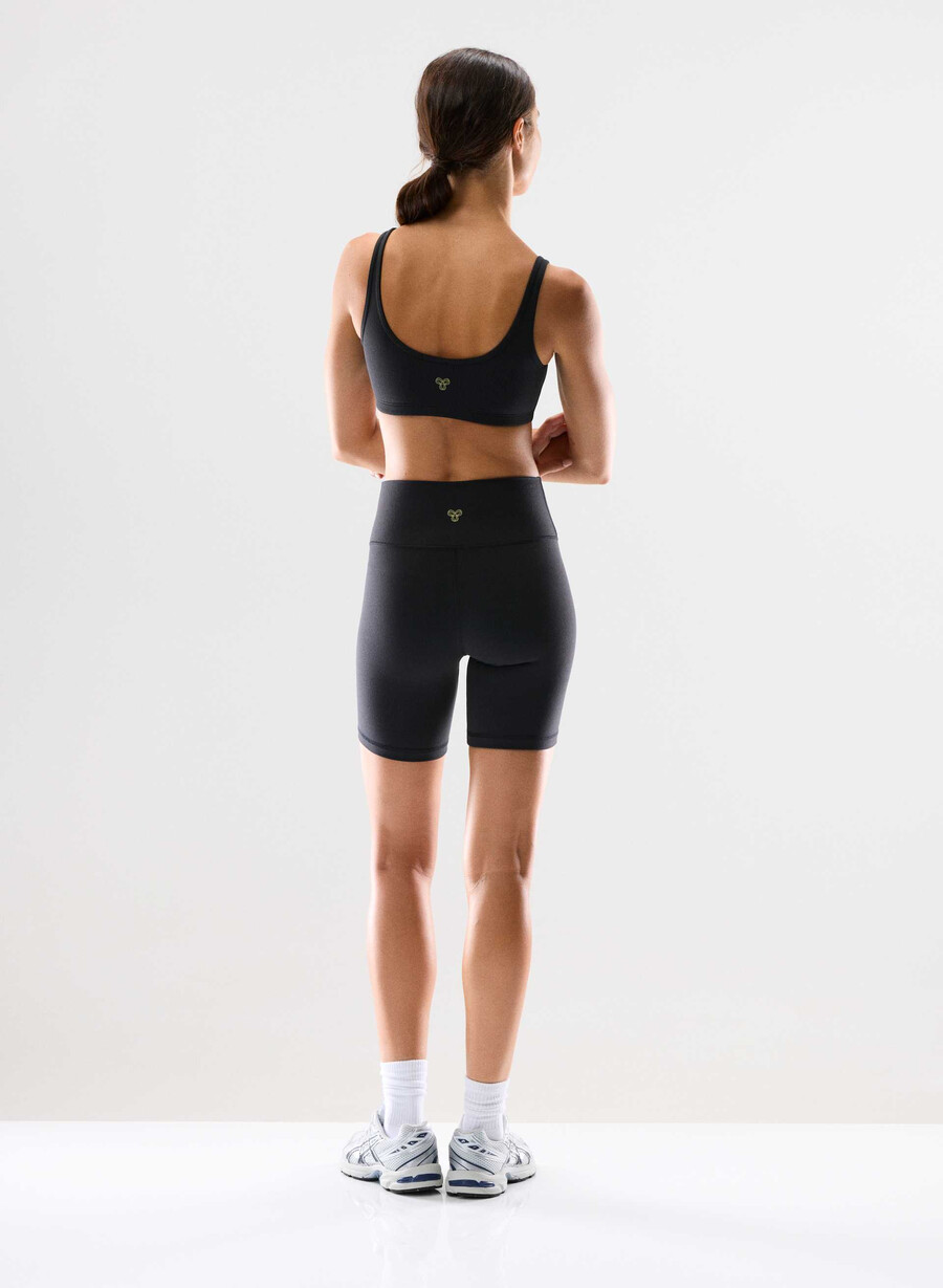 life rib mini bra top schwarz