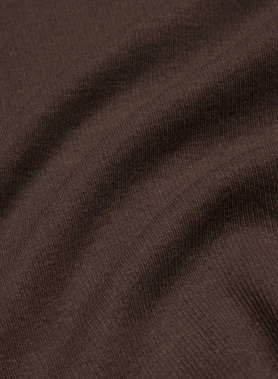 homestretch rib synkopation button-up rich mocha brown