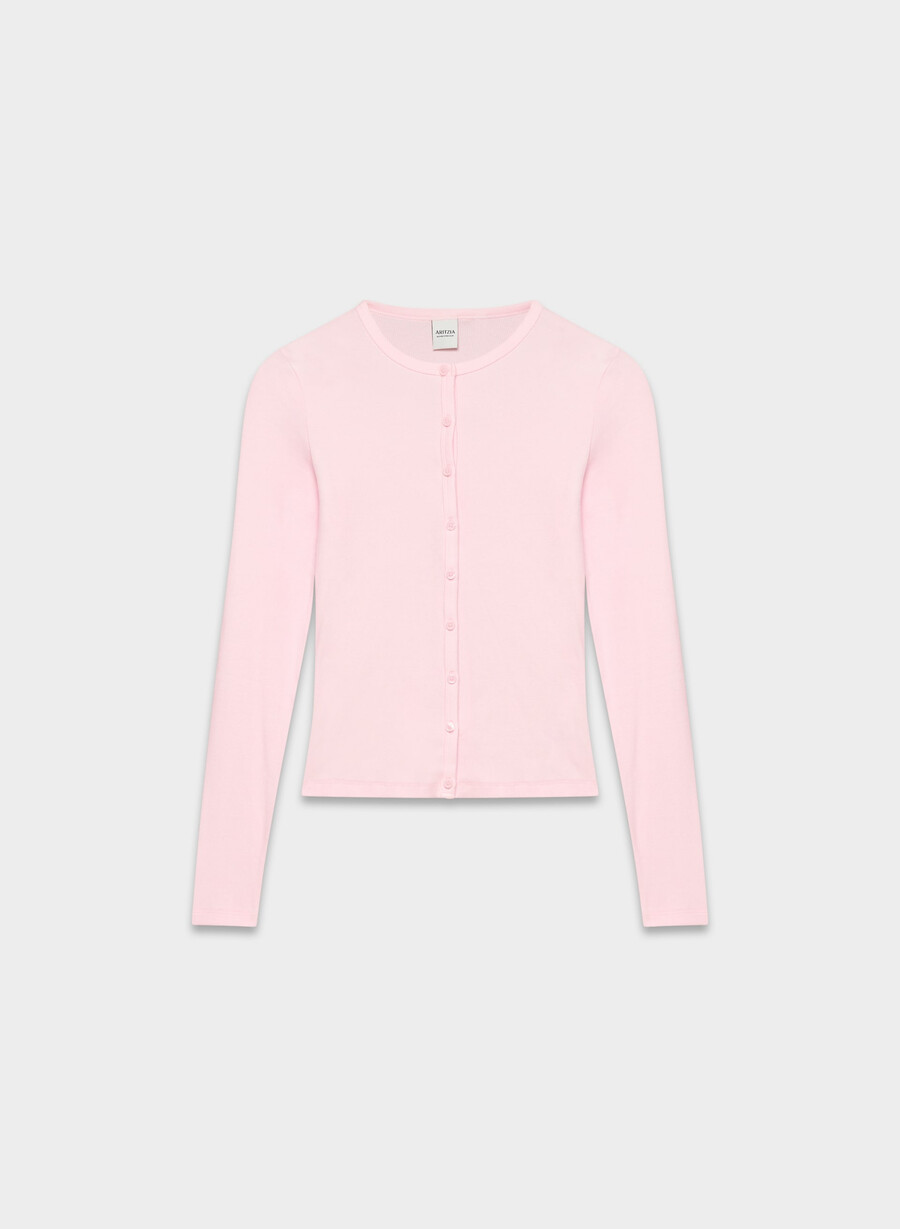 homestretch rib synkopation button-up villa pink