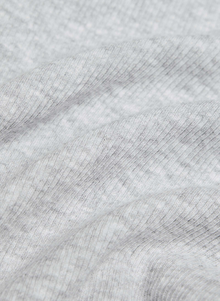 homestretch rib syncopation button-up heather chrome