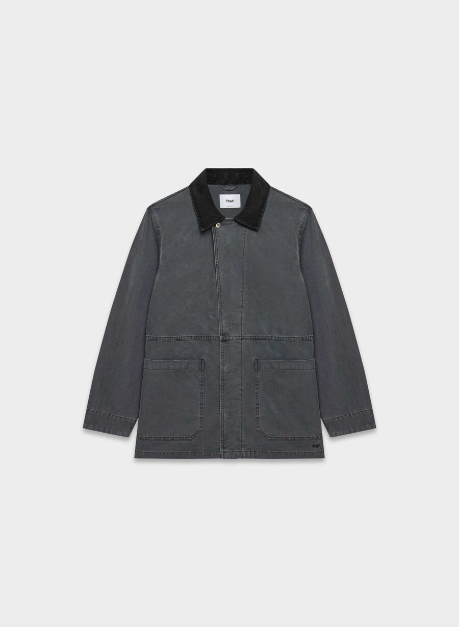 edison arbeitsjacke vintage carbon black