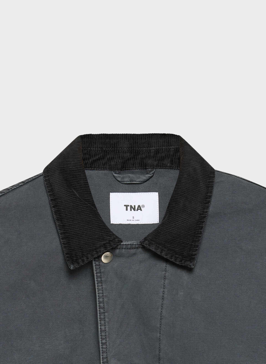 edison arbeitsjacke vintage carbon black