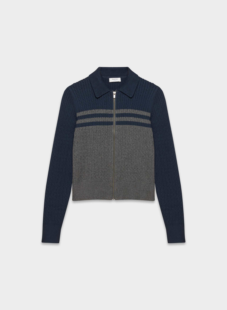 cotton charm meadow zip-up lt birch admiral