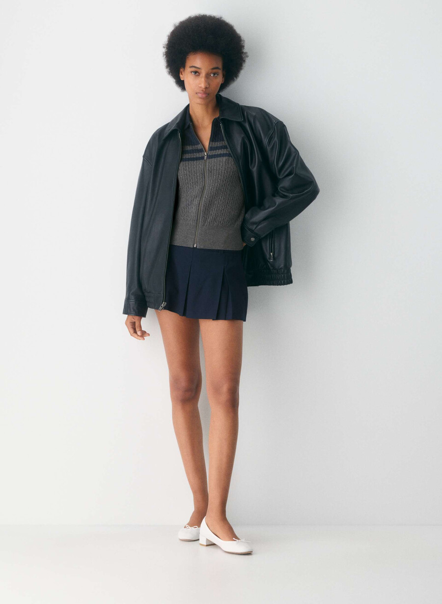 cotton charm meadow zip-up hthr chrcl admiral
