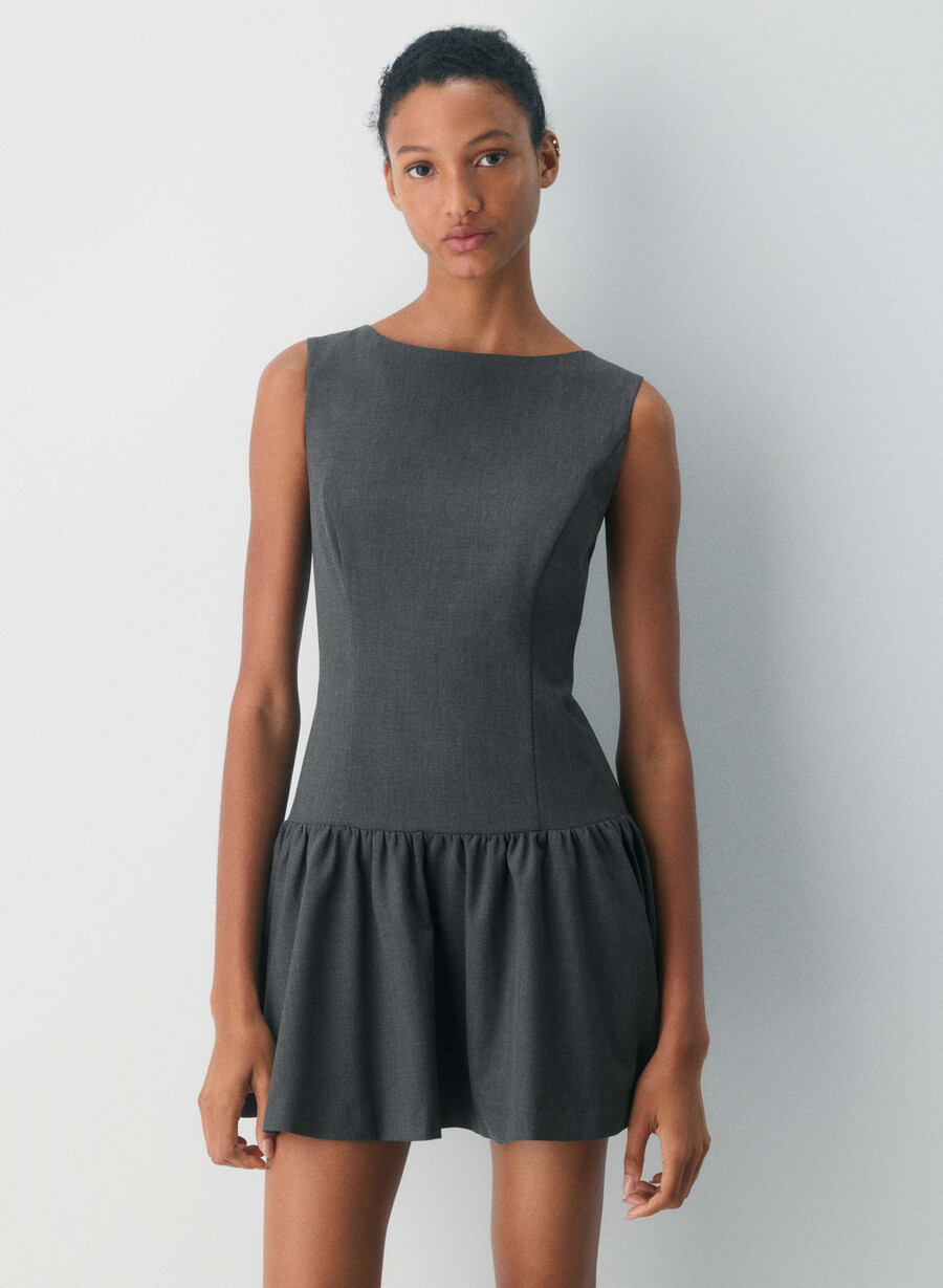 gallop dress heather charcoal