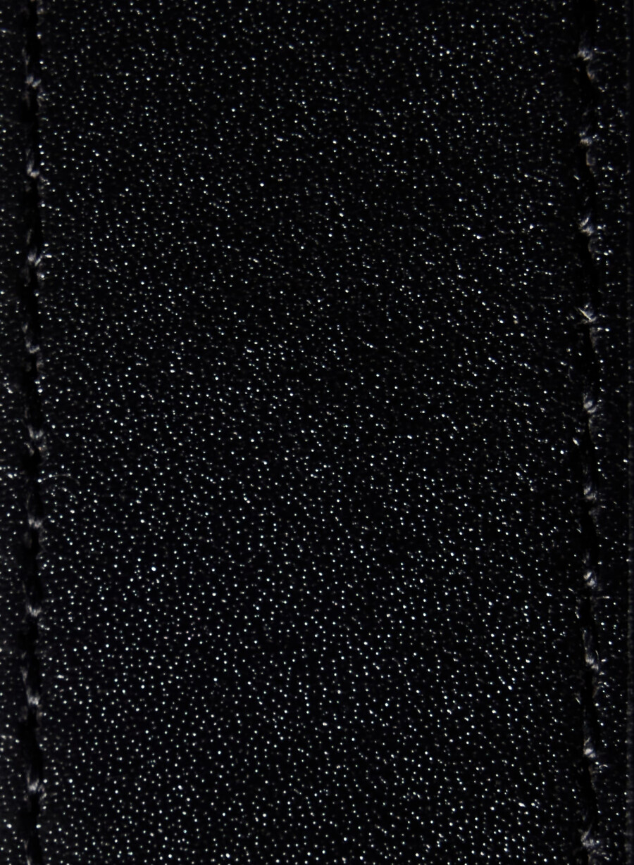 accent ledergürtel aus massivem messing schwarzsilber