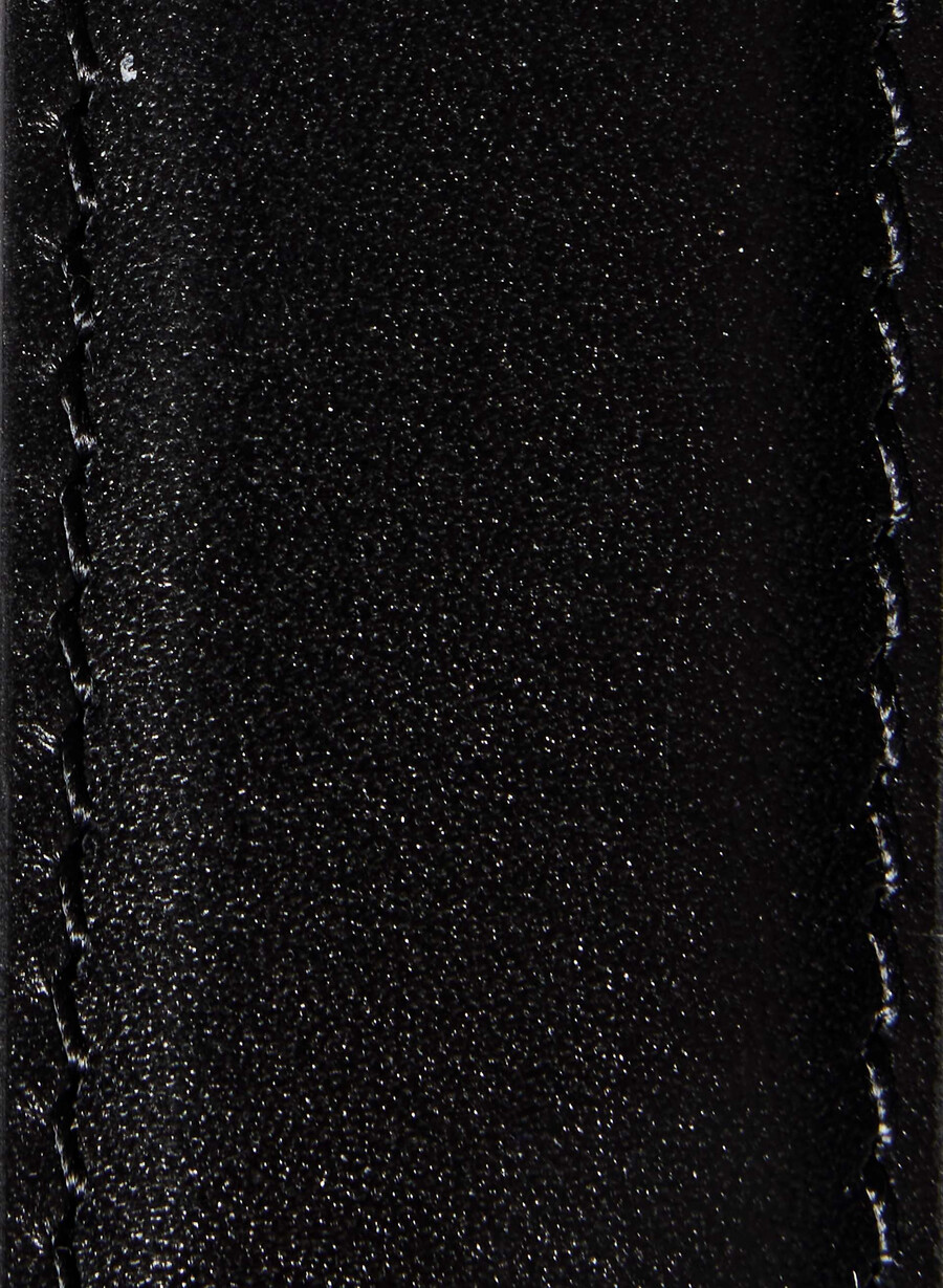 essential massiver messing-ledergürtel schwarzgold