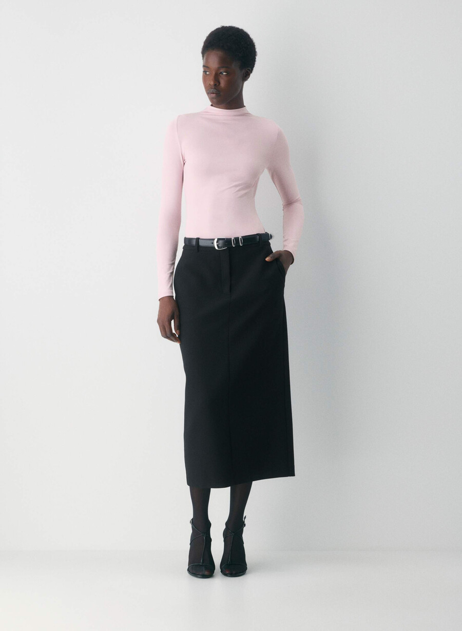 original contour lyric mockneck dusty pink