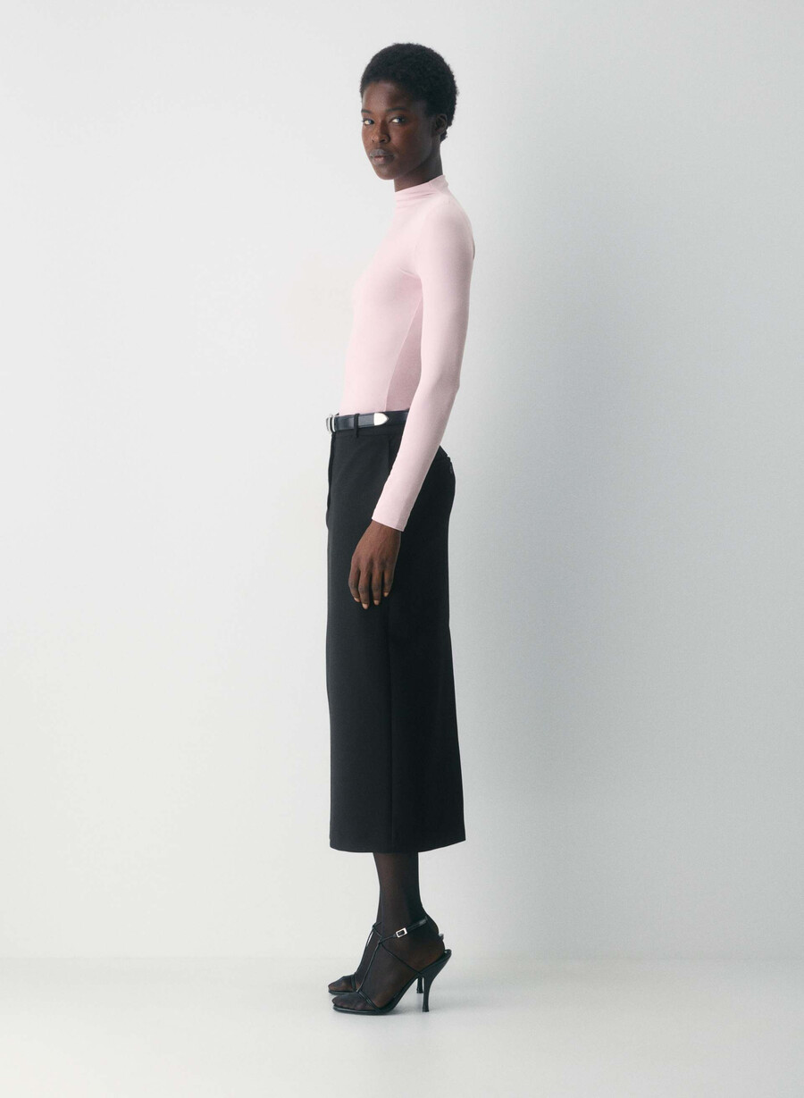 original contour lyric mockneck dusty pink