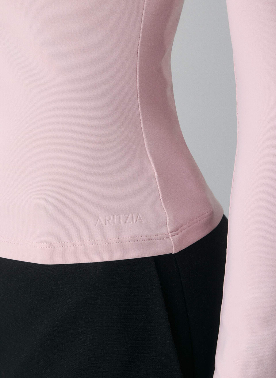 original contour lyric mockneck dusty pink