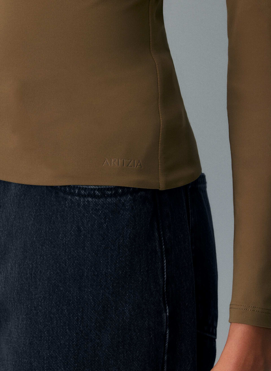 original contour archer langarmshirt cello braun