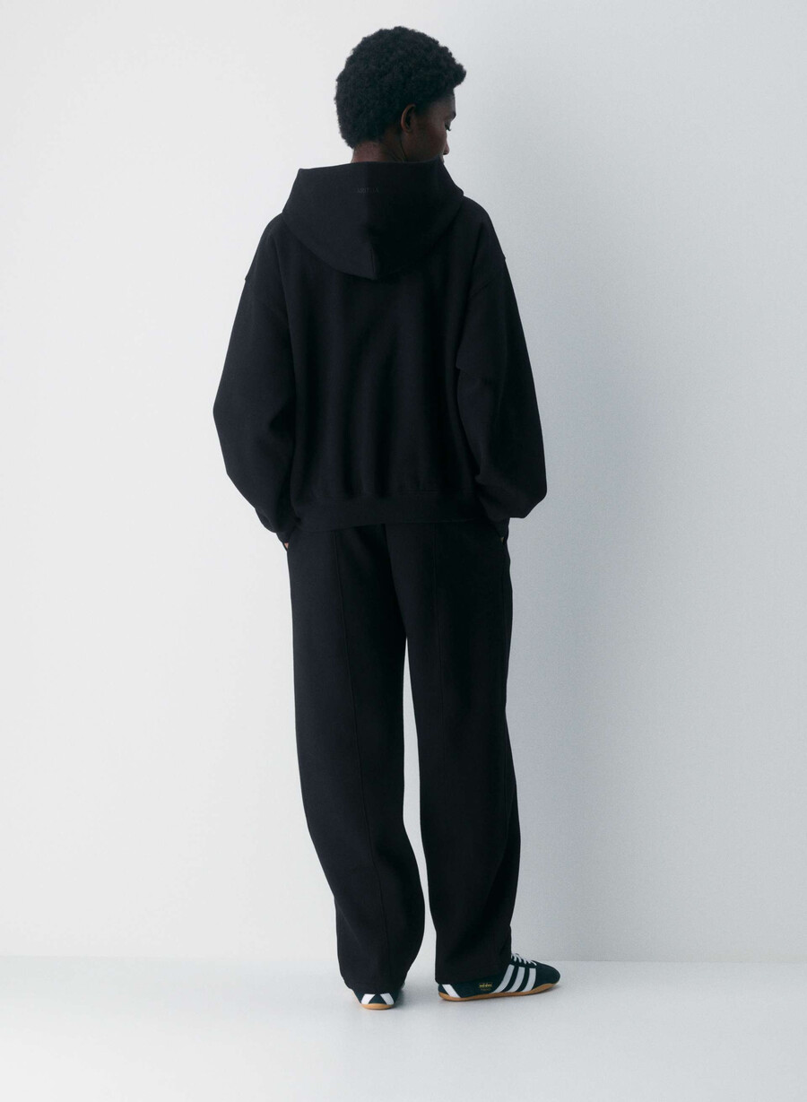 kuscheliger mega-hoodie aus sweatfleece schwarz