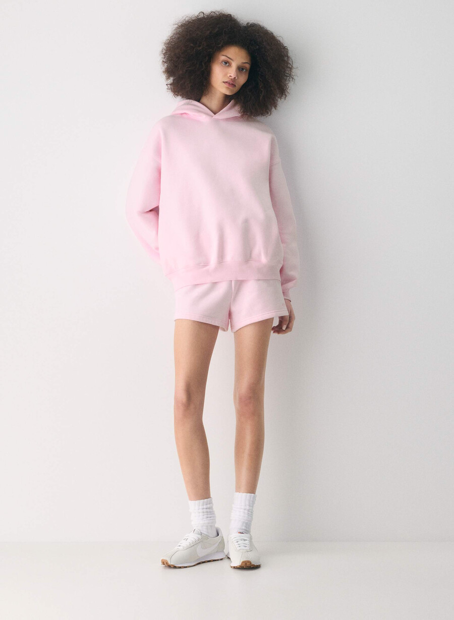 kuscheliger mega-hoodie aus sweatfleece villa pink
