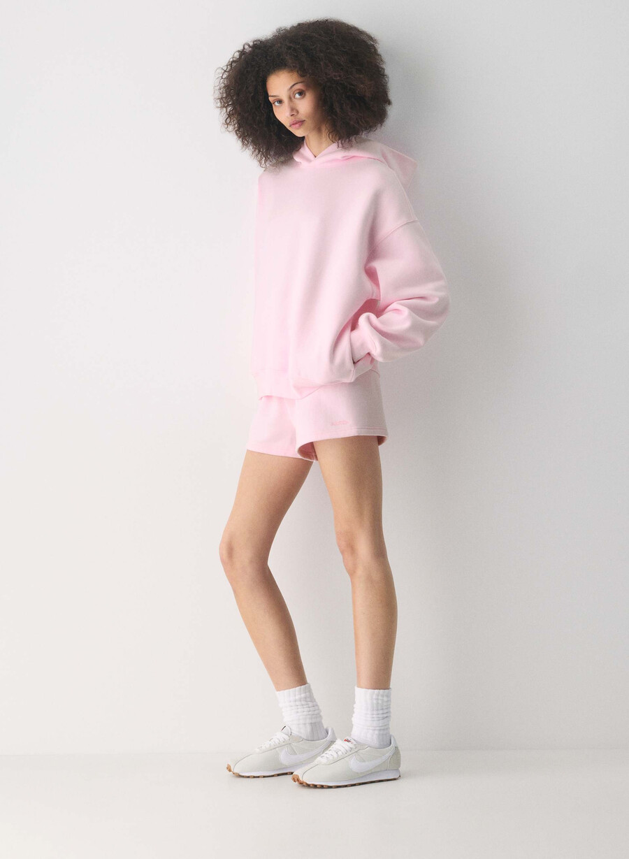 kuscheliger mega-hoodie aus sweatfleece villa pink
