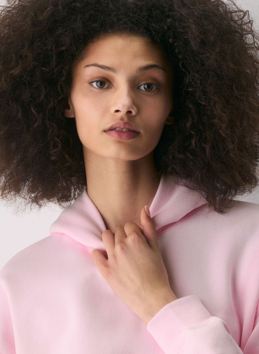 kuscheliger mega-hoodie aus sweatfleece villa pink