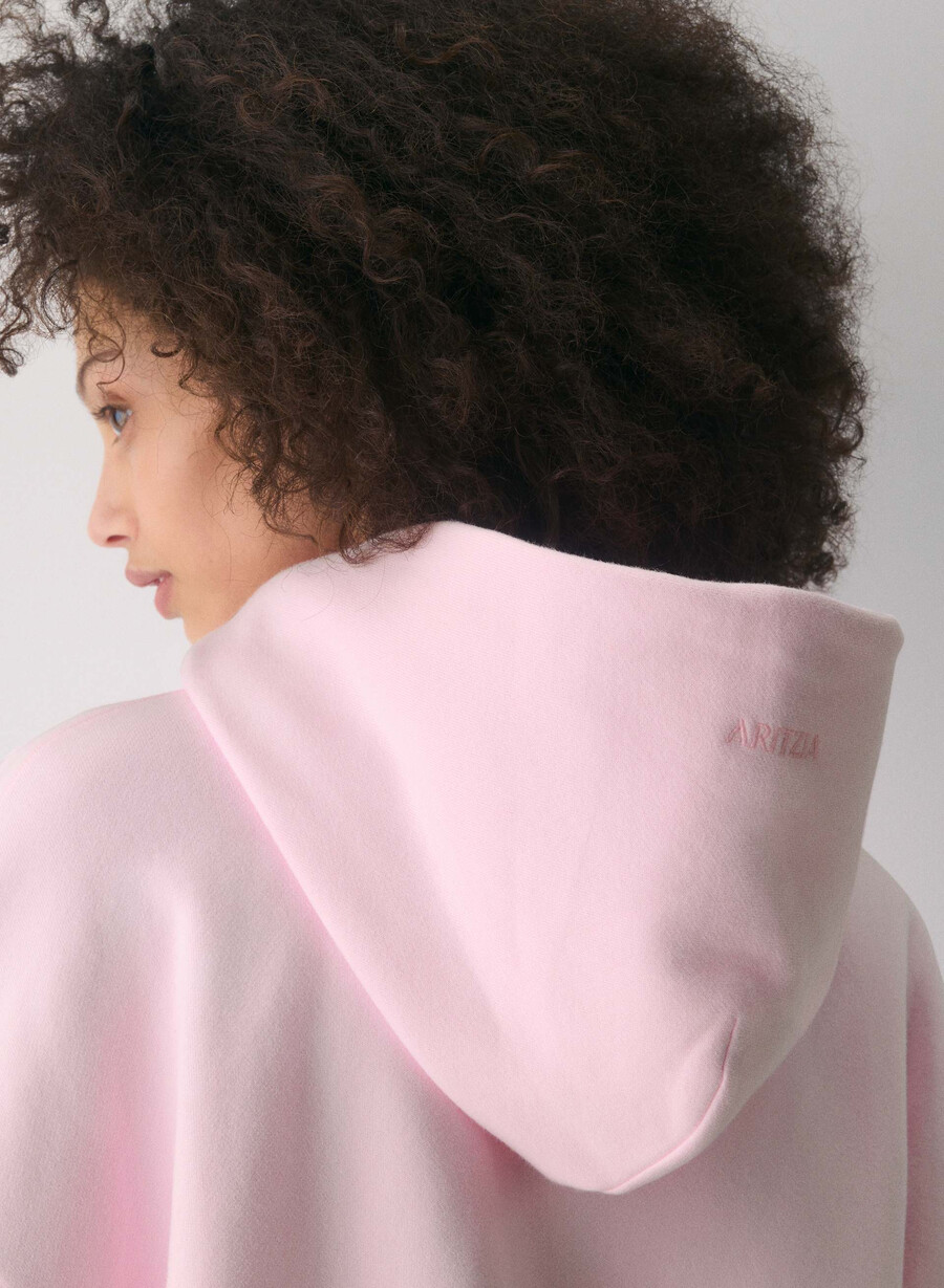 kuscheliger mega-hoodie aus sweatfleece villa pink