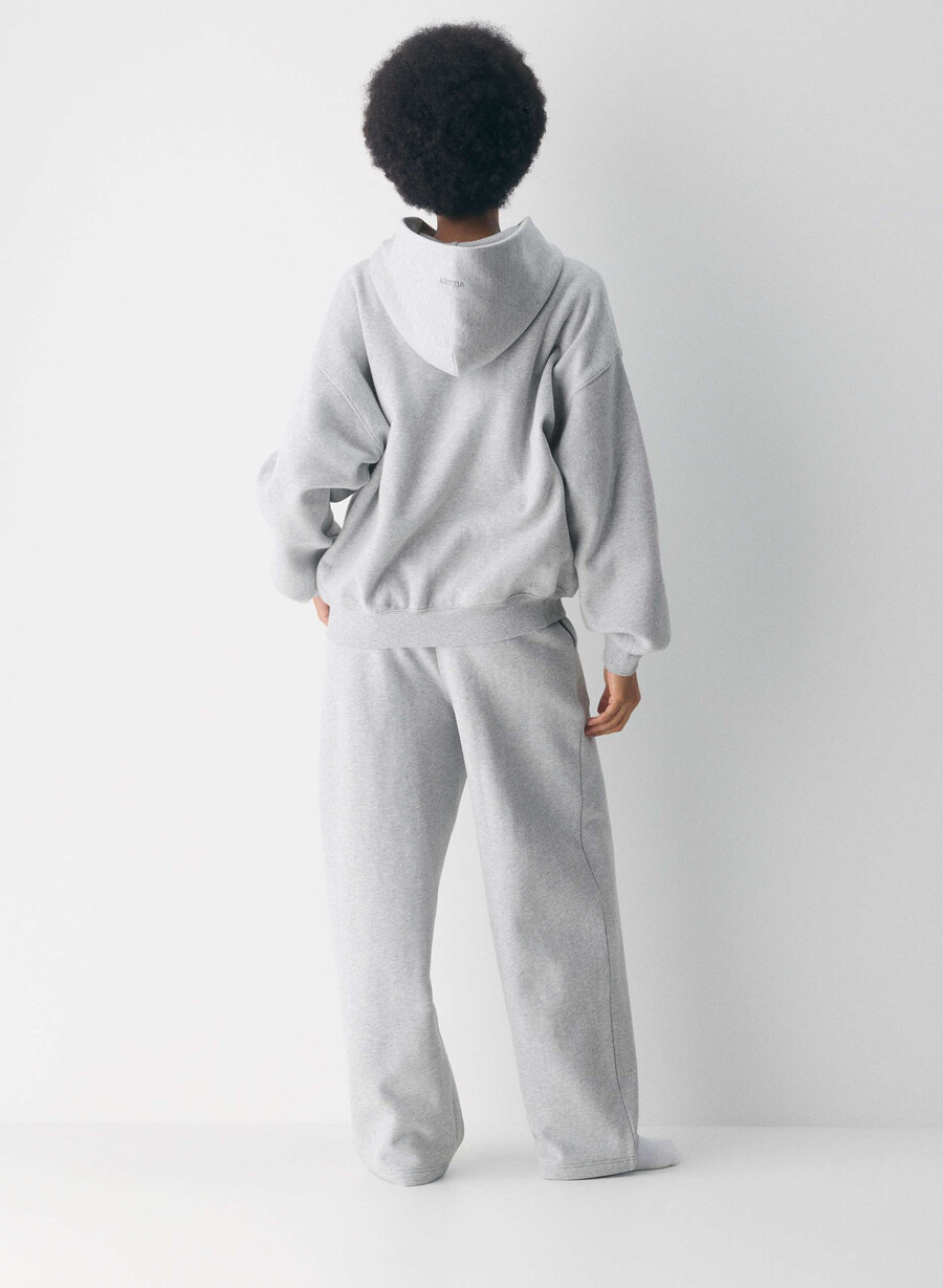 kuscheliger mega-hoodie aus sweatfleece heather chrome