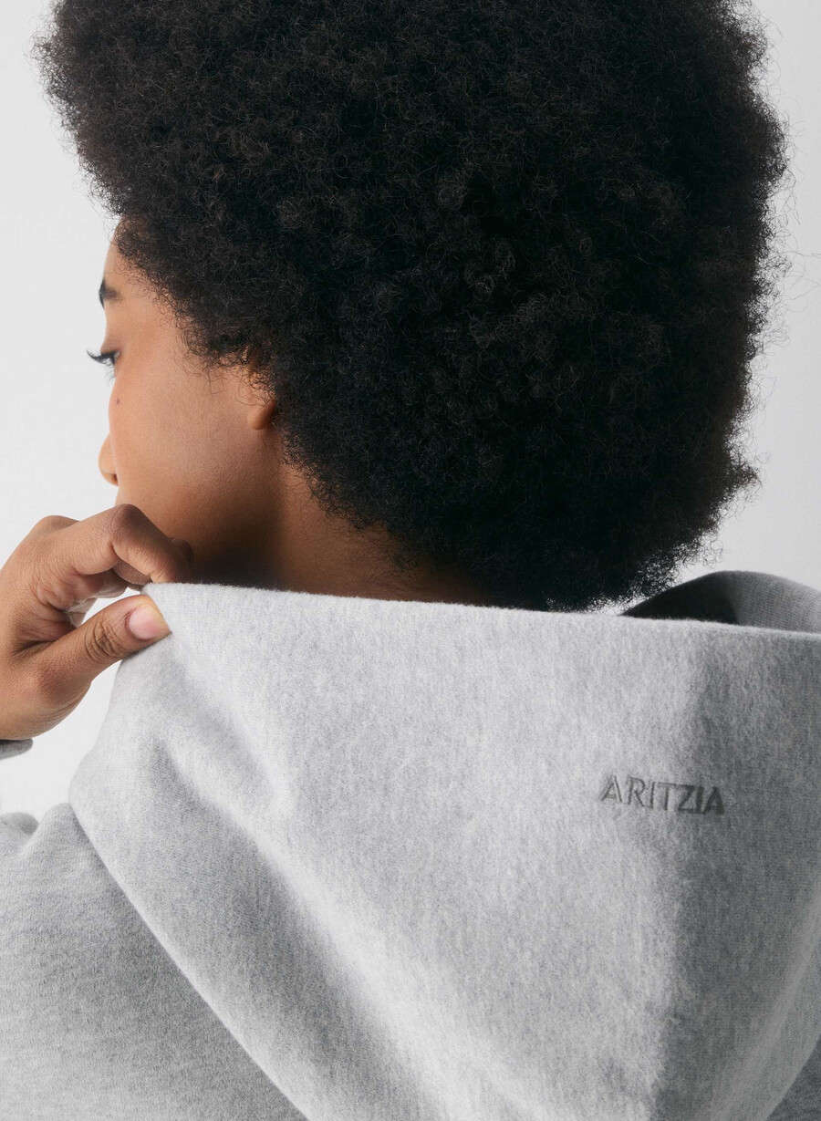 kuscheliger mega-hoodie aus sweatfleece heather chrome